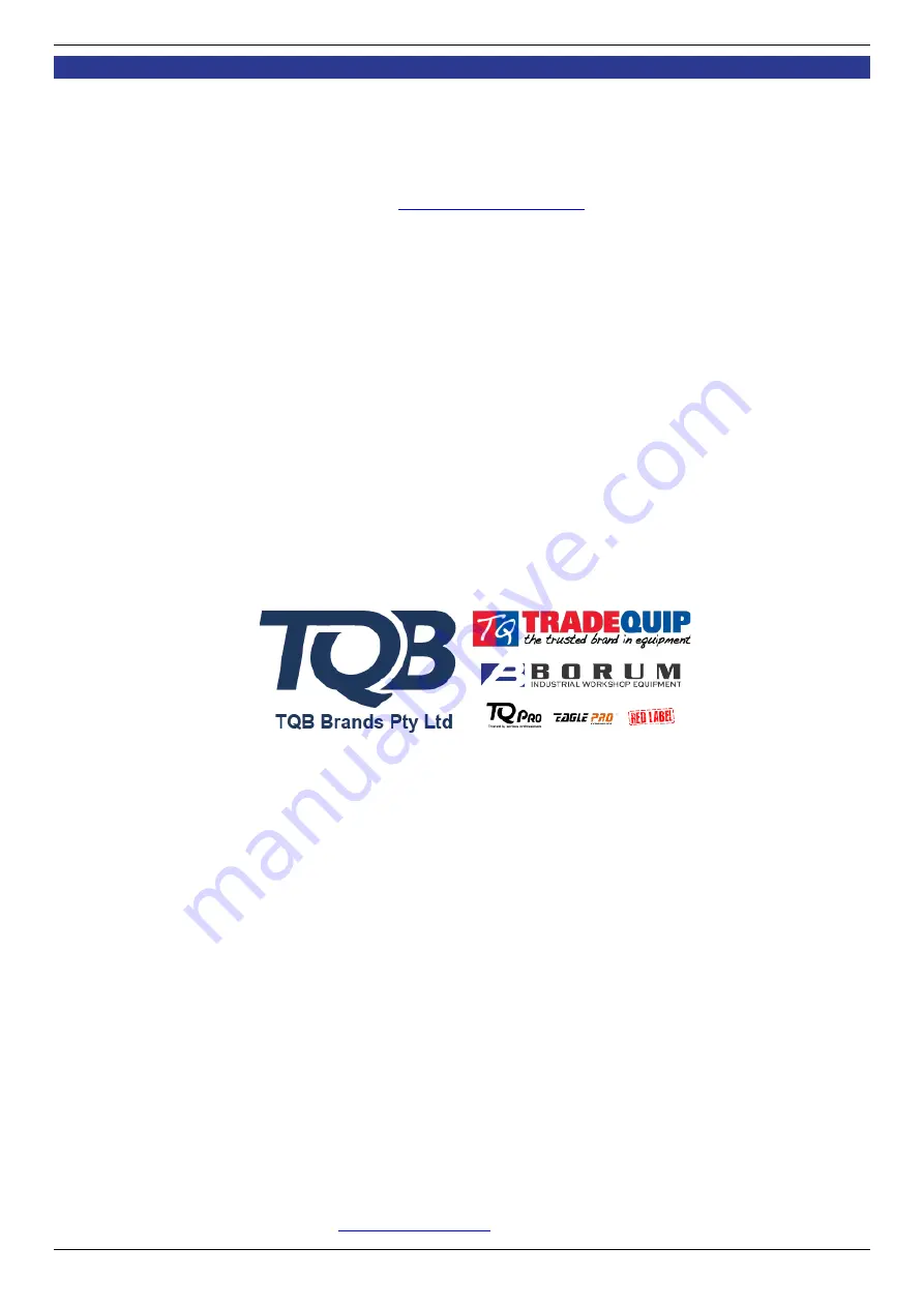 TradeQuip 2103T Скачать руководство пользователя страница 7