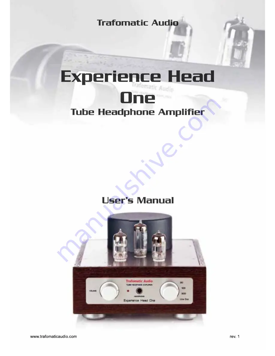 Trafomatic Audio Experience Head One User Manual Download Page 1