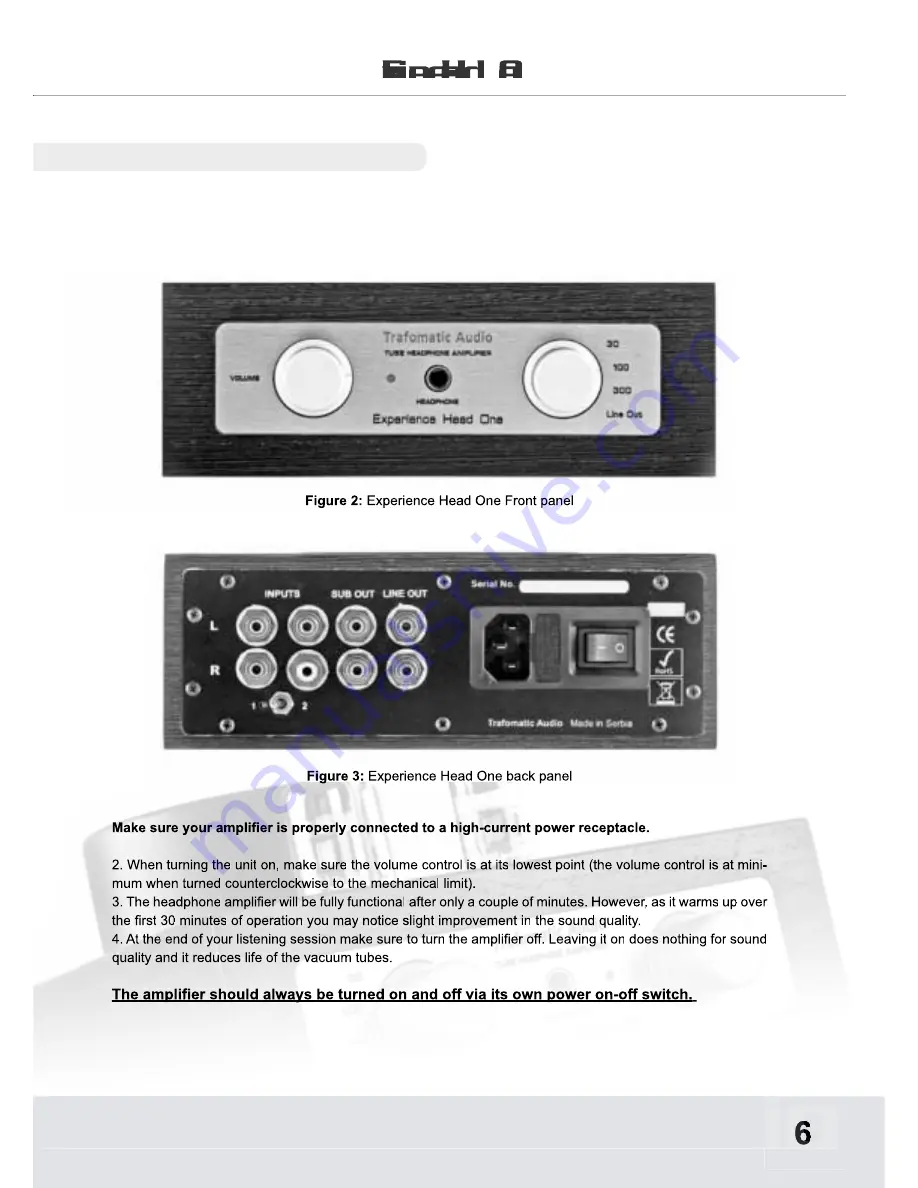 Trafomatic Audio Experience Head One User Manual Download Page 7