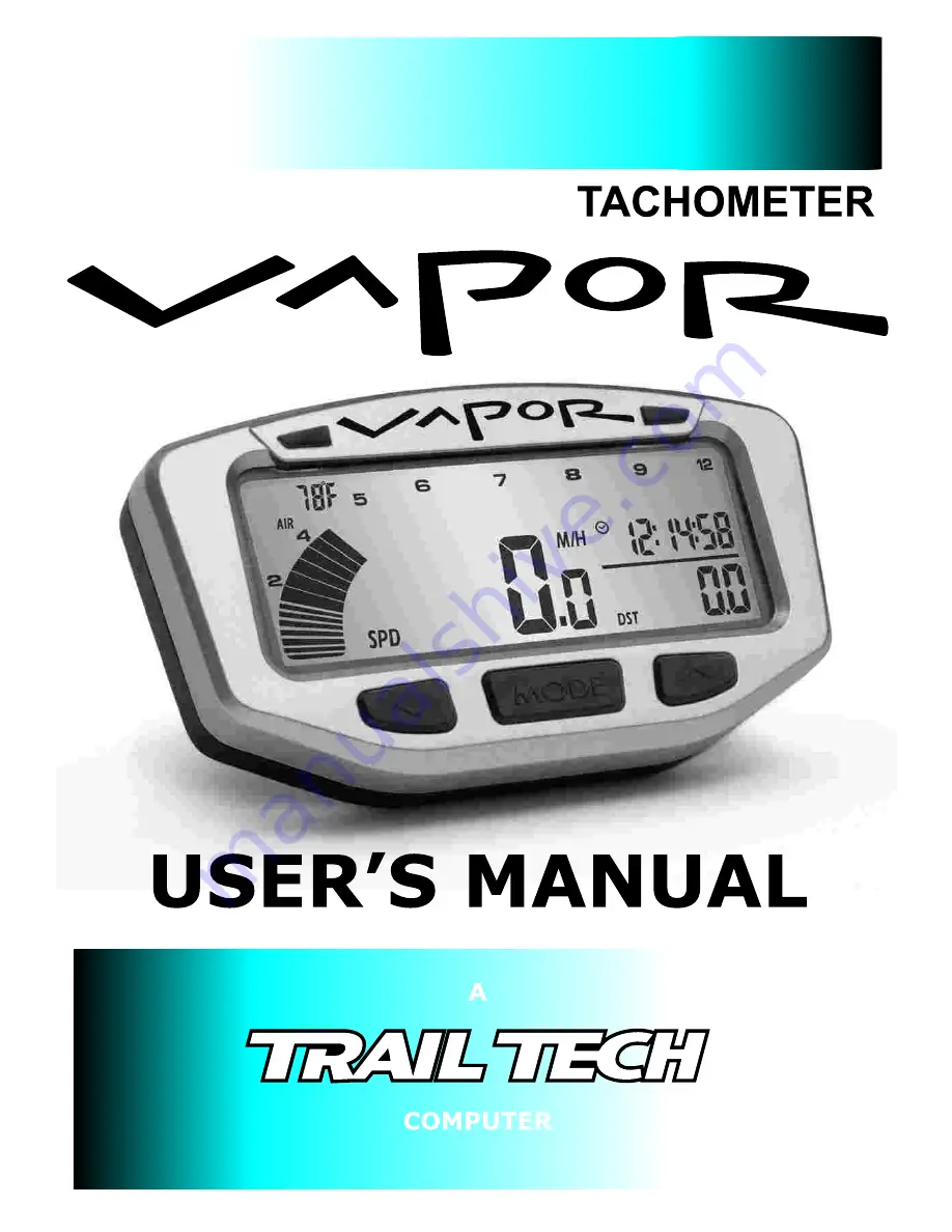 Trail Tech Vapor Скачать руководство пользователя страница 1