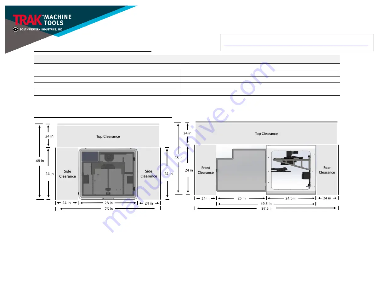 TRAK Airwolf 3D EVO-T Site Preparation Manual Download Page 1