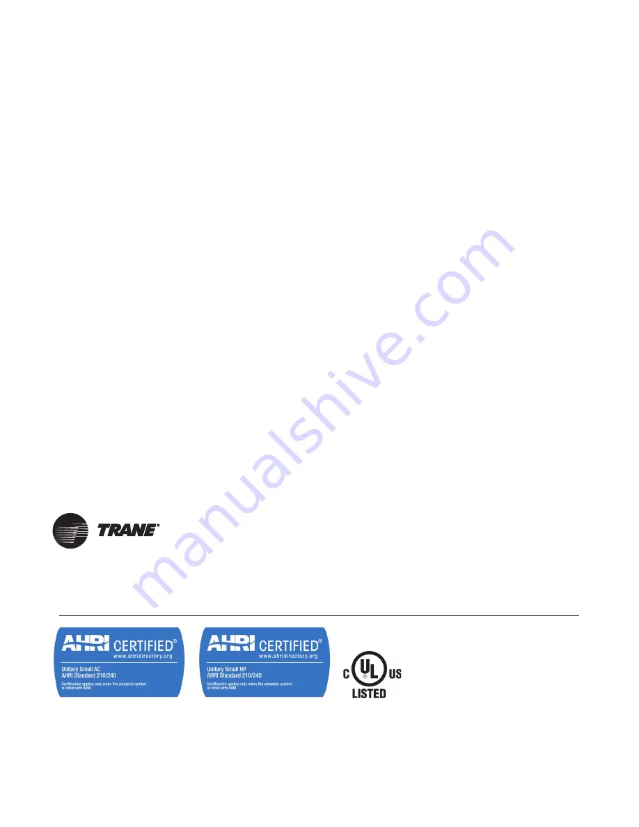 Trane Technologies ComfortLink II 4TTV0024A1000C Service Facts Download Page 72