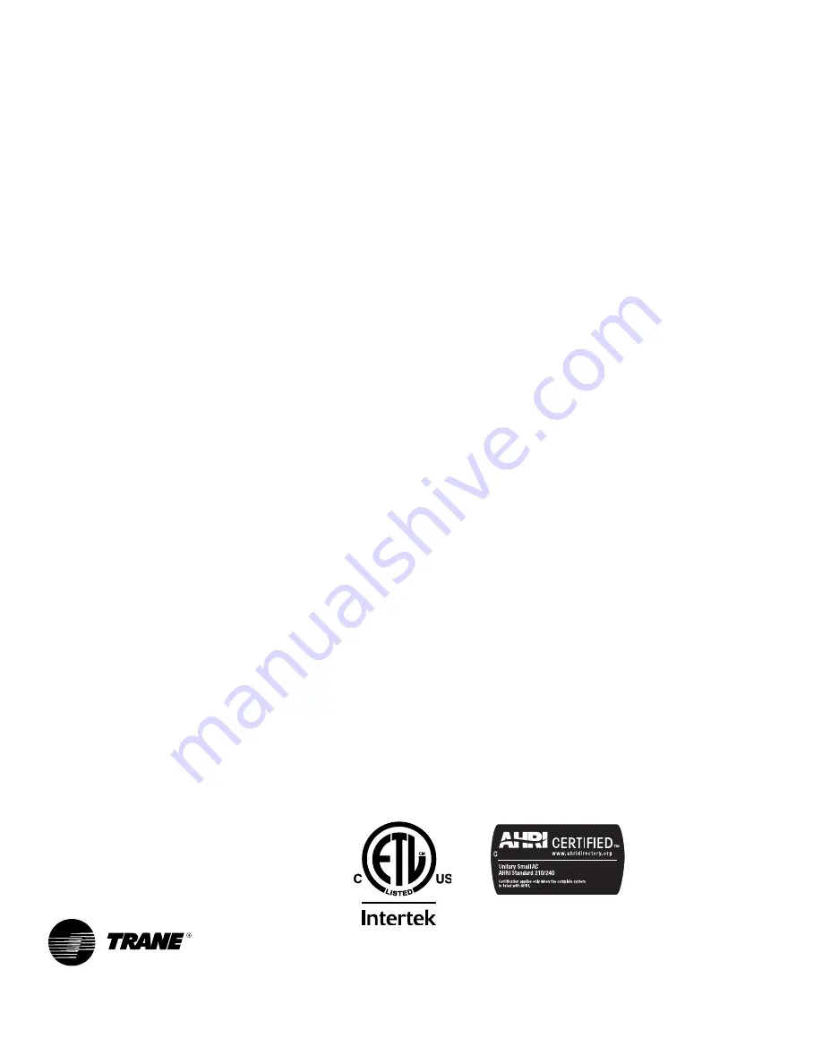 Trane 4TTR4018L Installer'S Manual Download Page 24