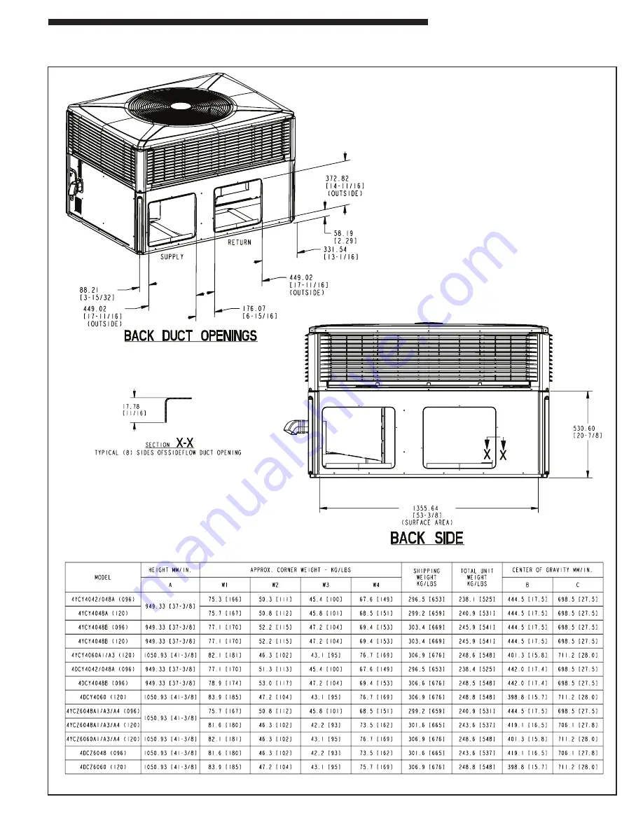 Trane 4YCZ6036A Installer'S Manual Download Page 9