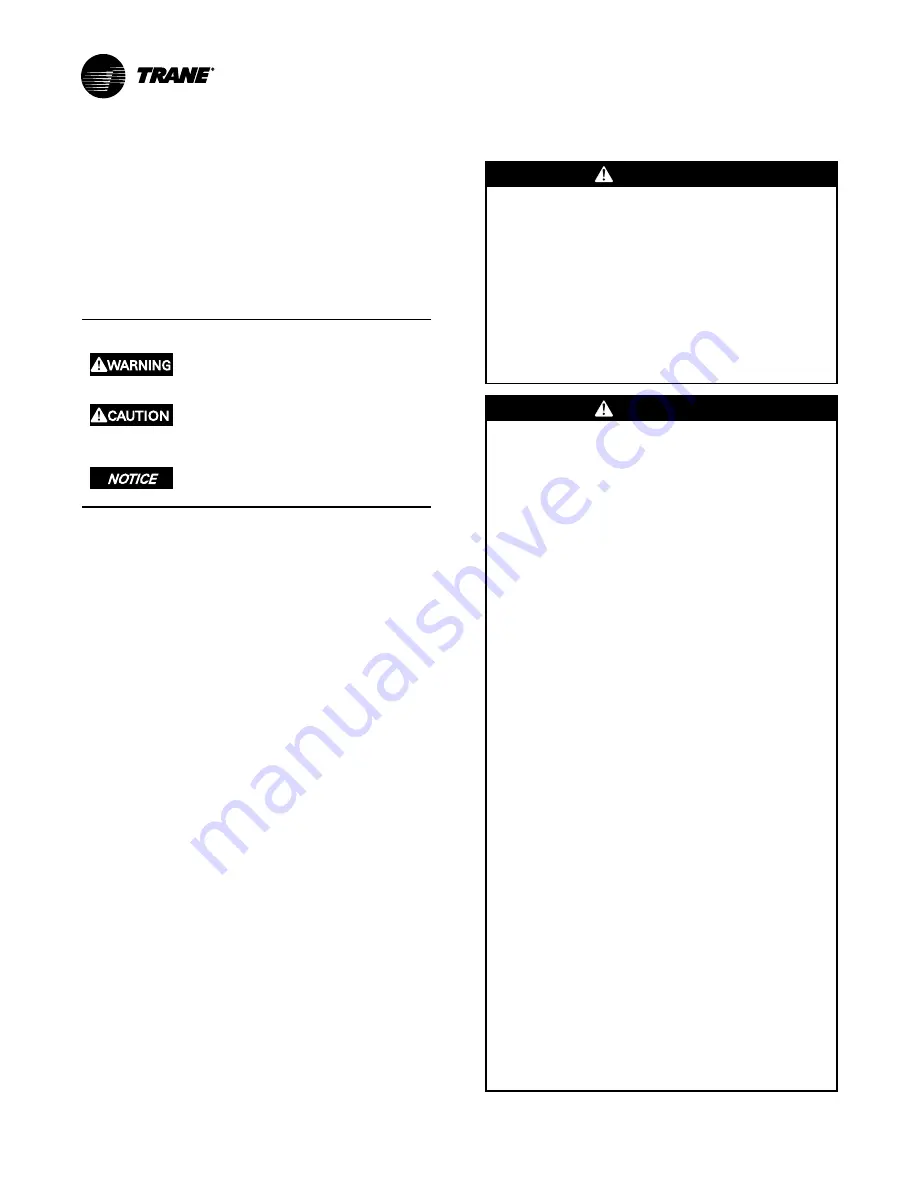 Trane Axiom DXH Installation, Operation And Maintenance Manual Download Page 2