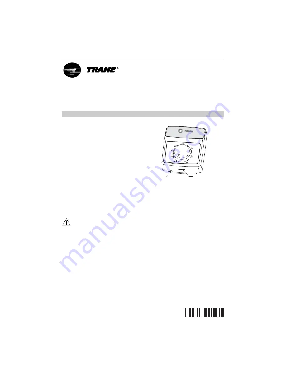 Trane BAYSTAT253A Скачать руководство пользователя страница 1