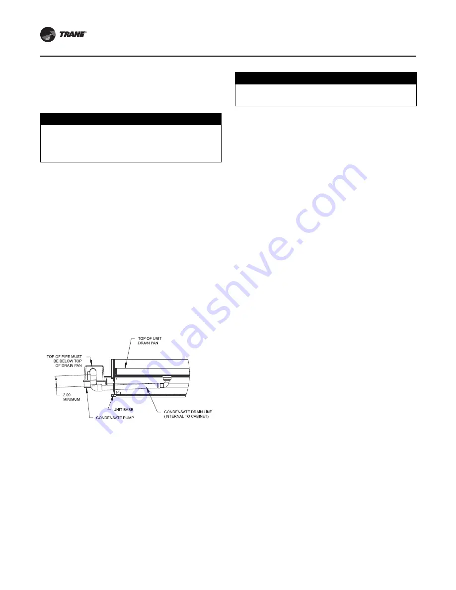 Trane CeilAir CW Installation, Operation And Maintenance Manual Download Page 20