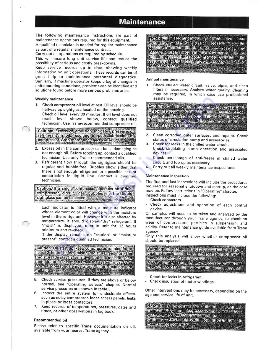 Trane CGAH 115 Installation Operation & Maintenance Download Page 11