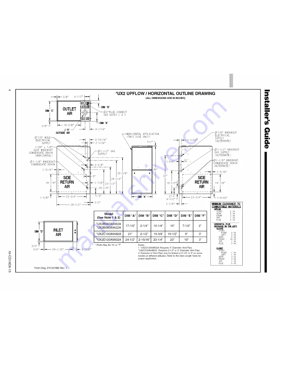 Trane DX2B060A9362A Installer'S Manual Download Page 4