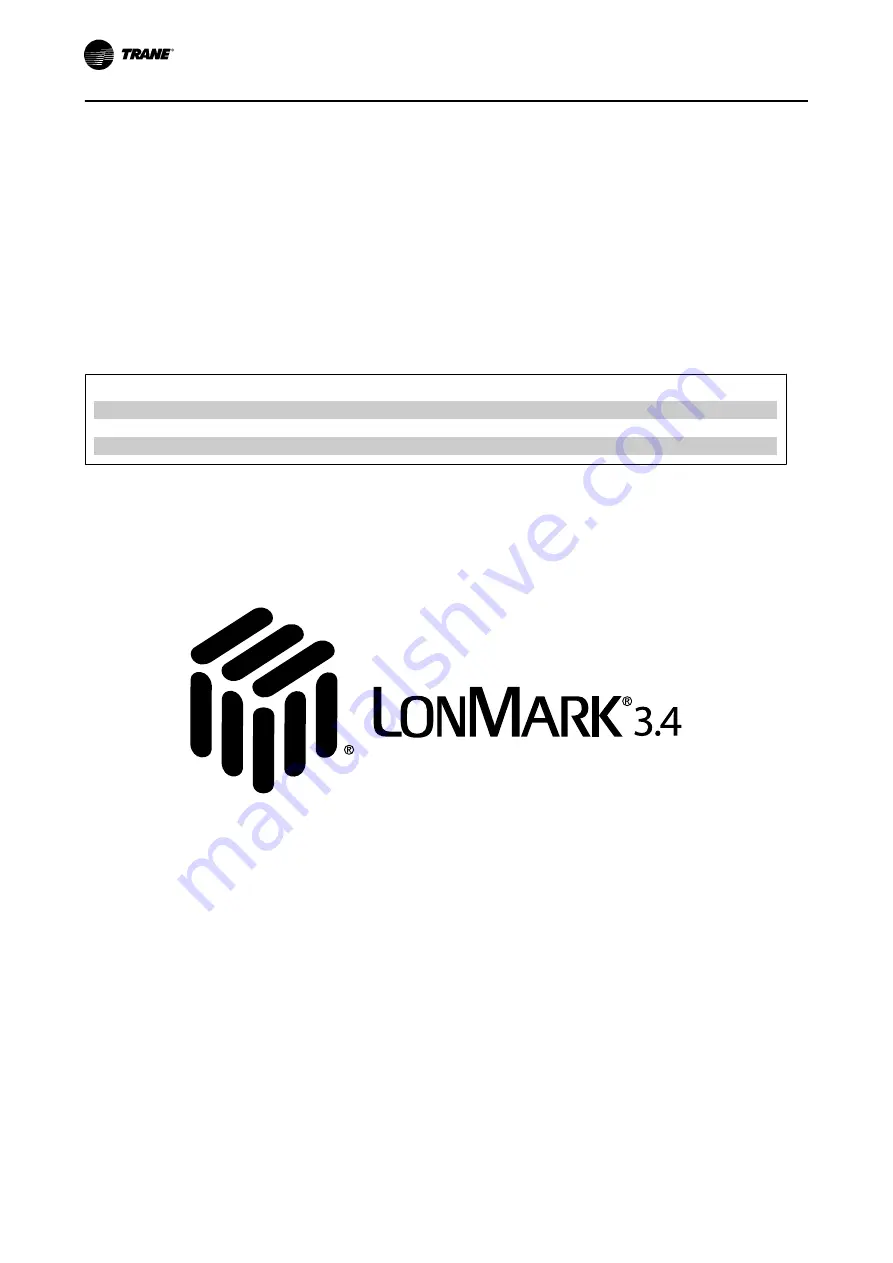 Trane LonWorks TR200 Instruction Manual Download Page 11