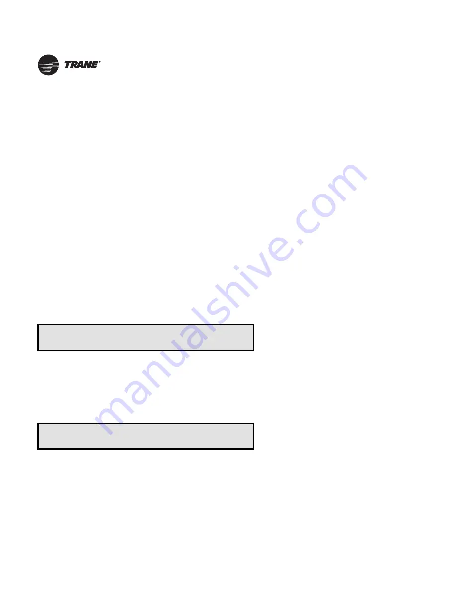 Trane S*HF*20-75 Troubleshooting Manual Download Page 54