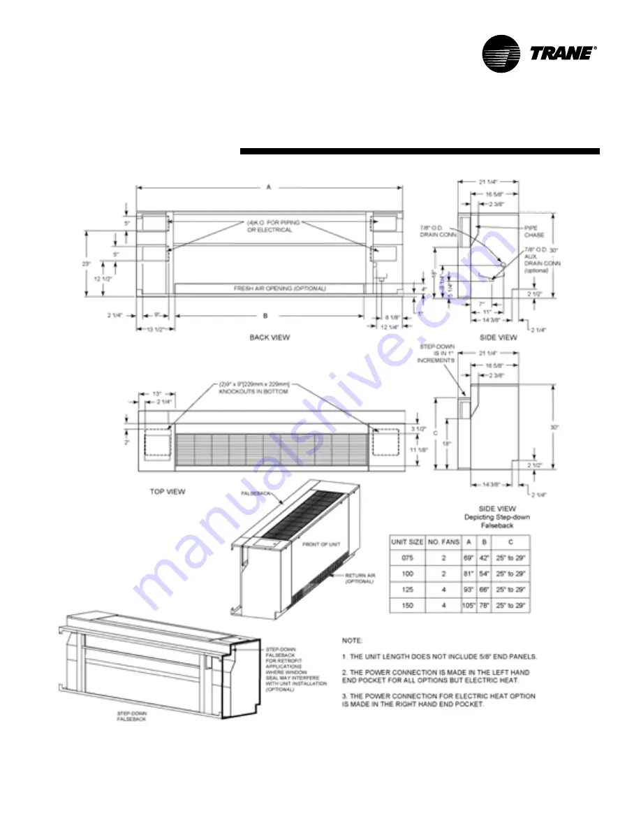 Trane VUV Installation And Owner'S Manual Download Page 9