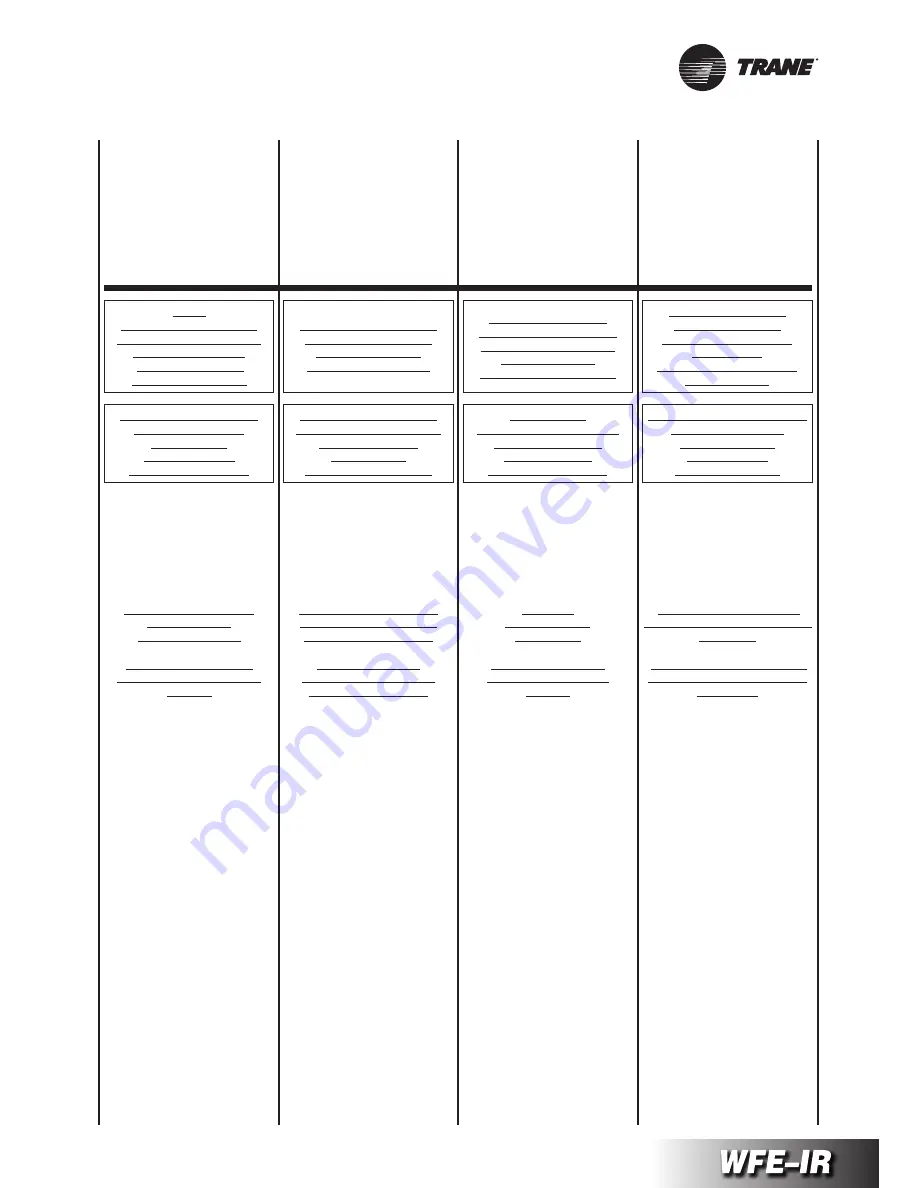 Trane WFE 1 Скачать руководство пользователя страница 57