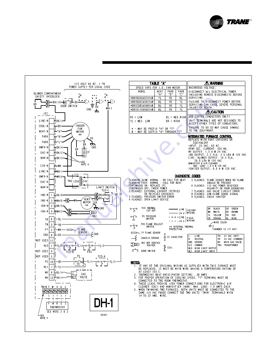 Trane XR95 Performance Data Sheet Download Page 13