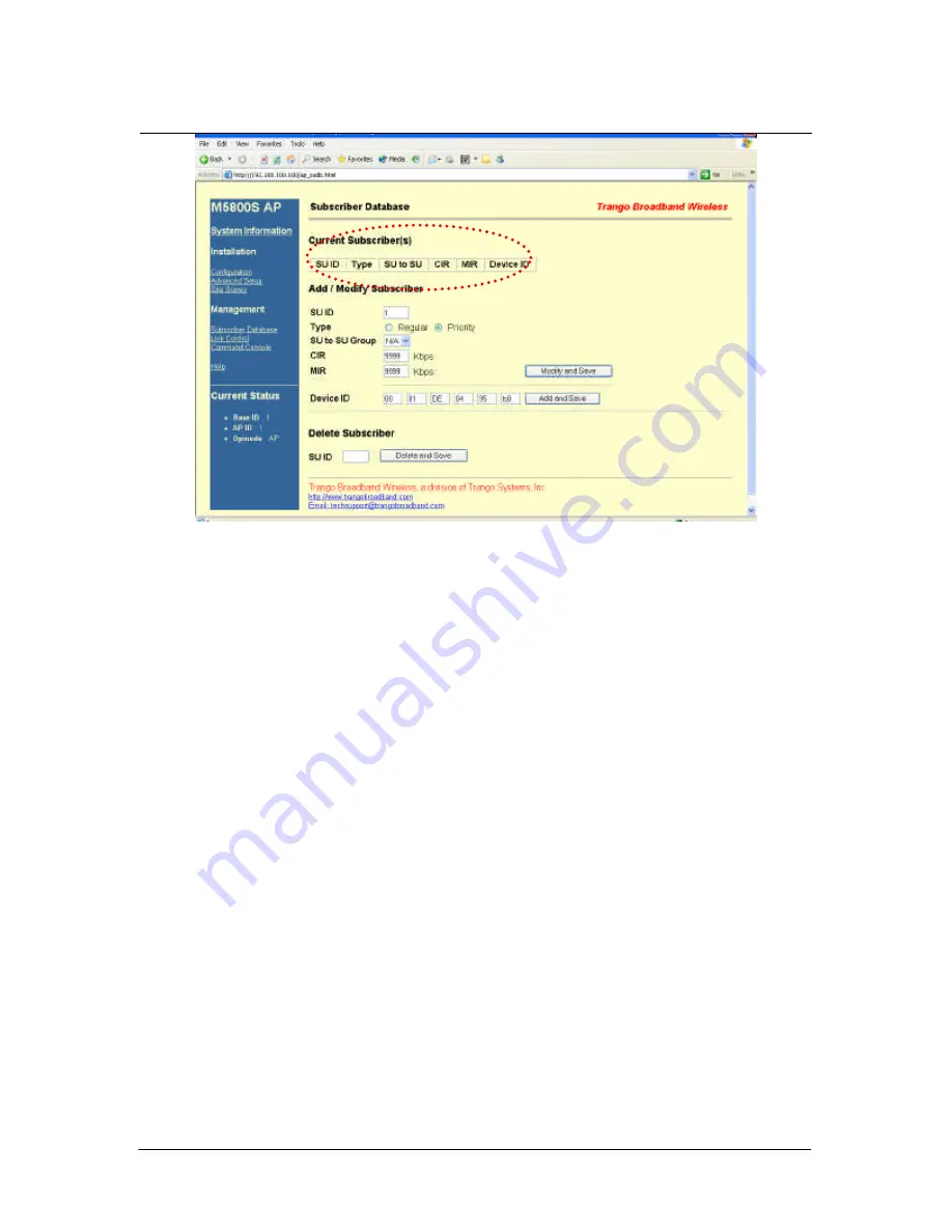 Trango Broadband Wireless M5830S-SU-EXT User Manual-Draft Download Page 19