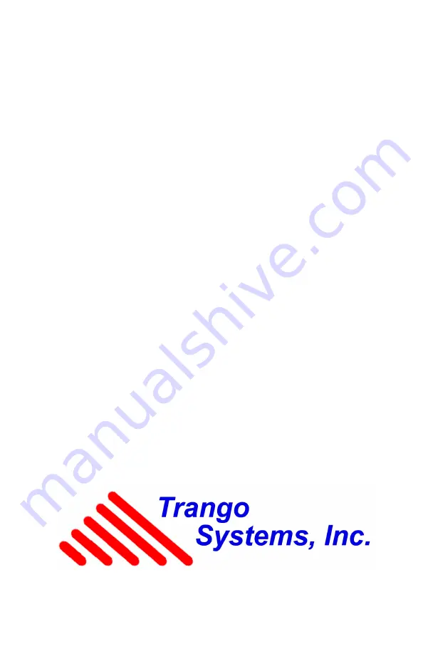 Trango Systems Flacon Plus Installation And Operating Instructions Manual Download Page 1