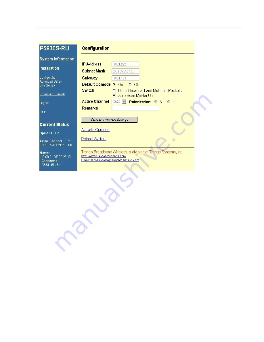 Trango Systems TrangoLink-10 User Manual Download Page 14