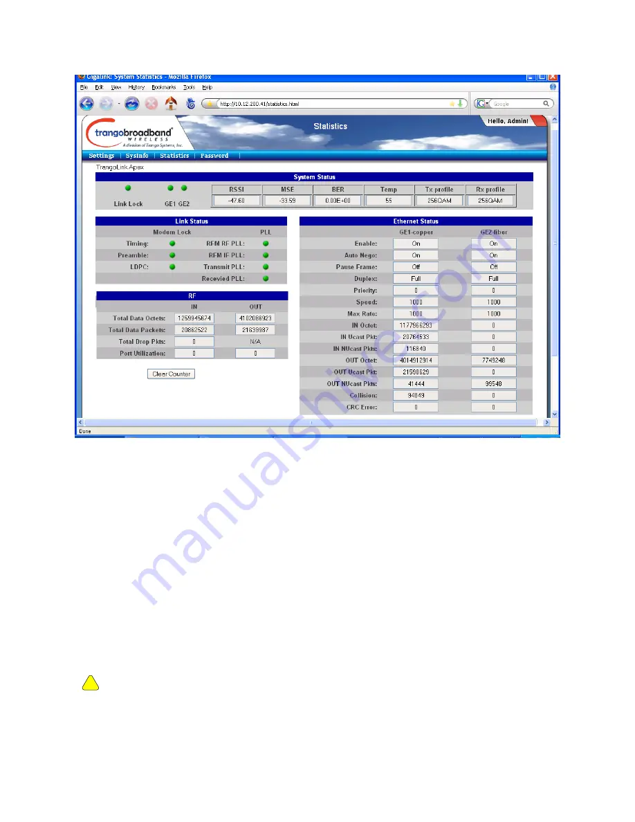 Trango Systems TrangoLINK APEX 18 User Manual Download Page 38