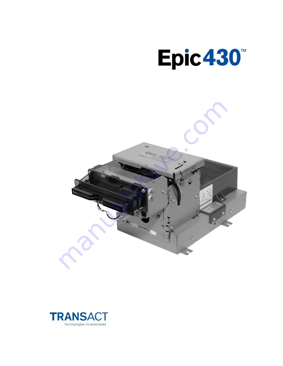 TransAct Epic 430 Скачать руководство пользователя страница 1