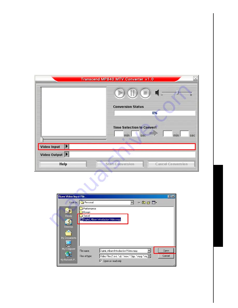 Transcend MP840 Скачать руководство пользователя страница 56