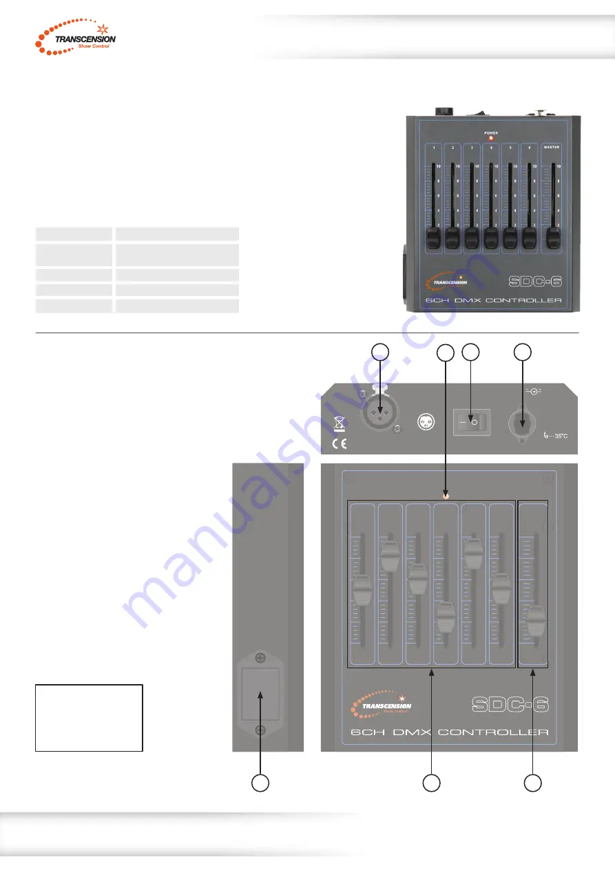 Transcension SDC6 User Manual Download Page 3