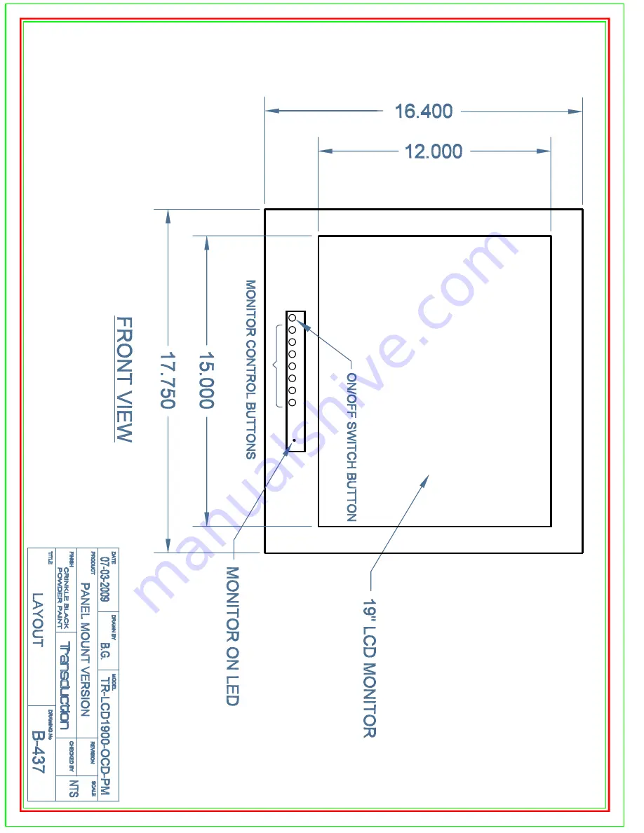 Transduction TR-LCD1900-OCD User Manual Download Page 15