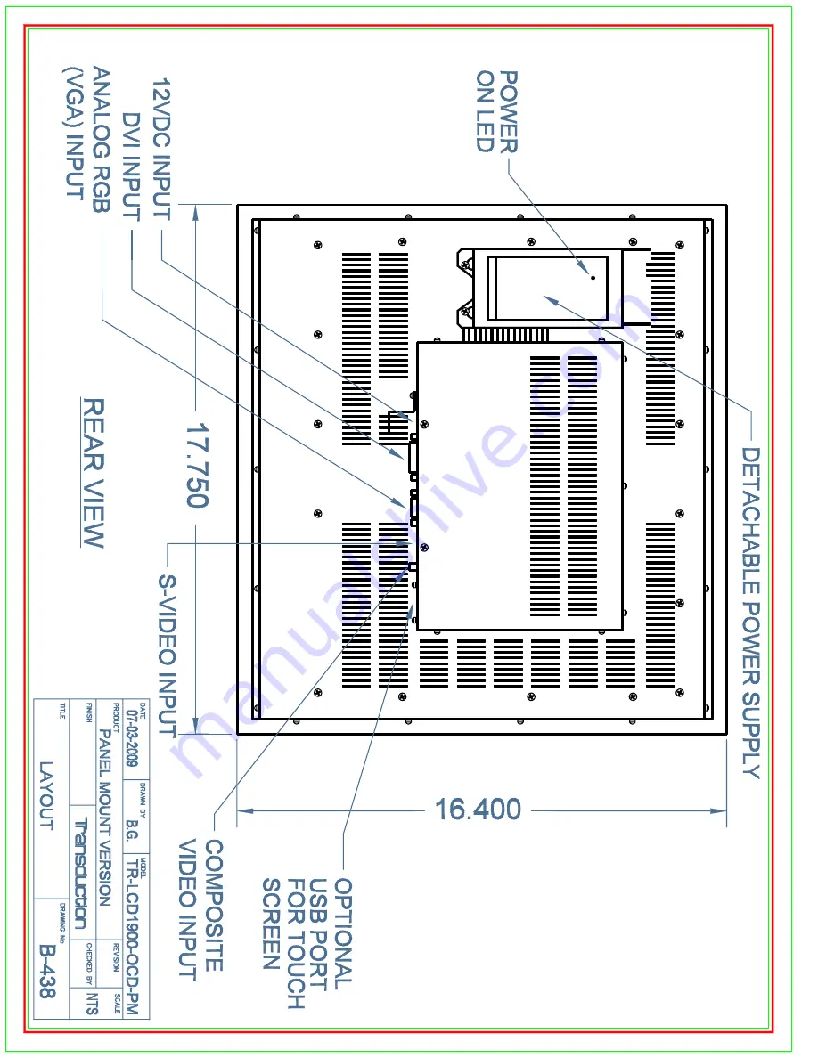 Transduction TR-LCD1900-OCD Скачать руководство пользователя страница 16