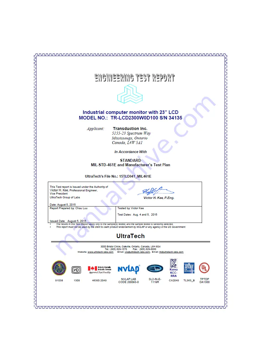 Transduction TR-LCD2300W User Manual Download Page 13