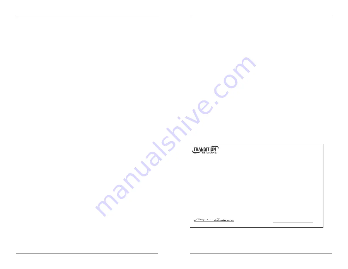 Transition Networks CGFEB10xx-12x User Manual Download Page 10