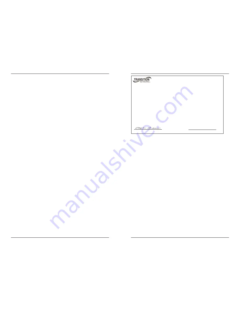 Transition Networks CGFEB1x40-170 User Manual Download Page 10