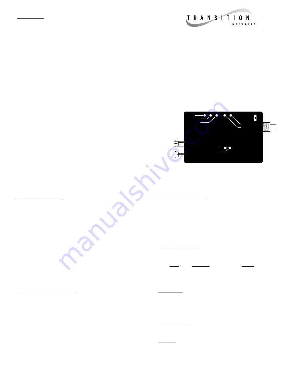 Transition Networks E-CX-FRL-03 Installation Manual Download Page 1