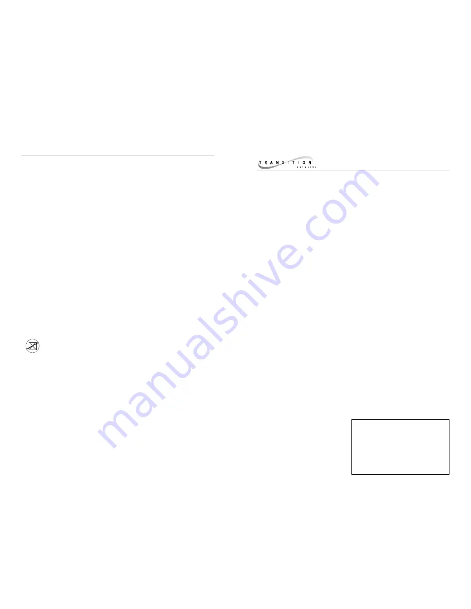 Transition Networks E-PSW-FX-03 User Manual Download Page 1