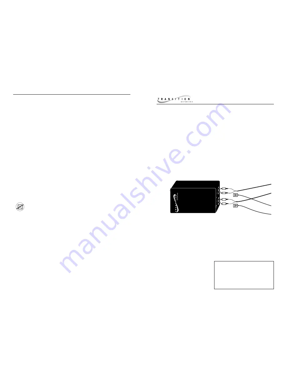 Transition Networks E-R-TX-FX-01(SC) Скачать руководство пользователя страница 1