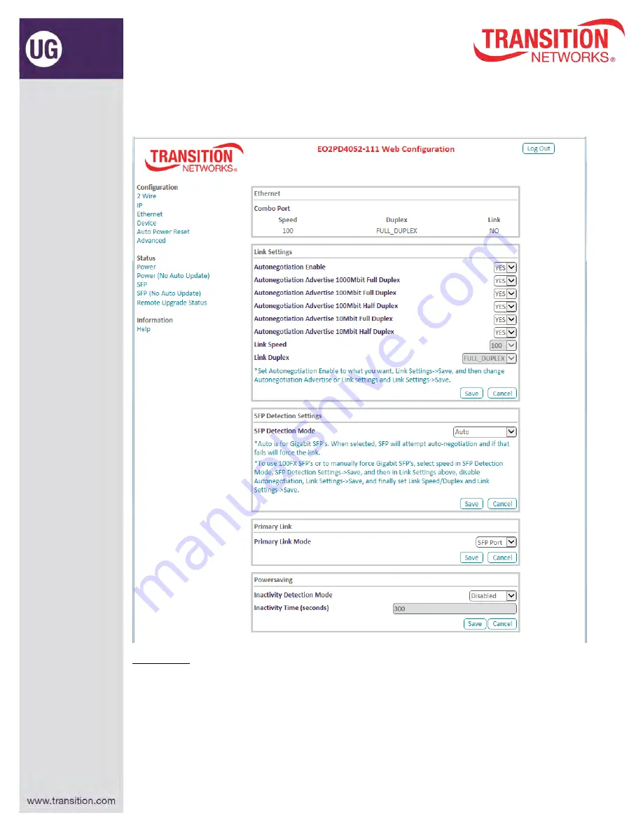 Transition Networks E02PD4052-111 User Manual Download Page 26