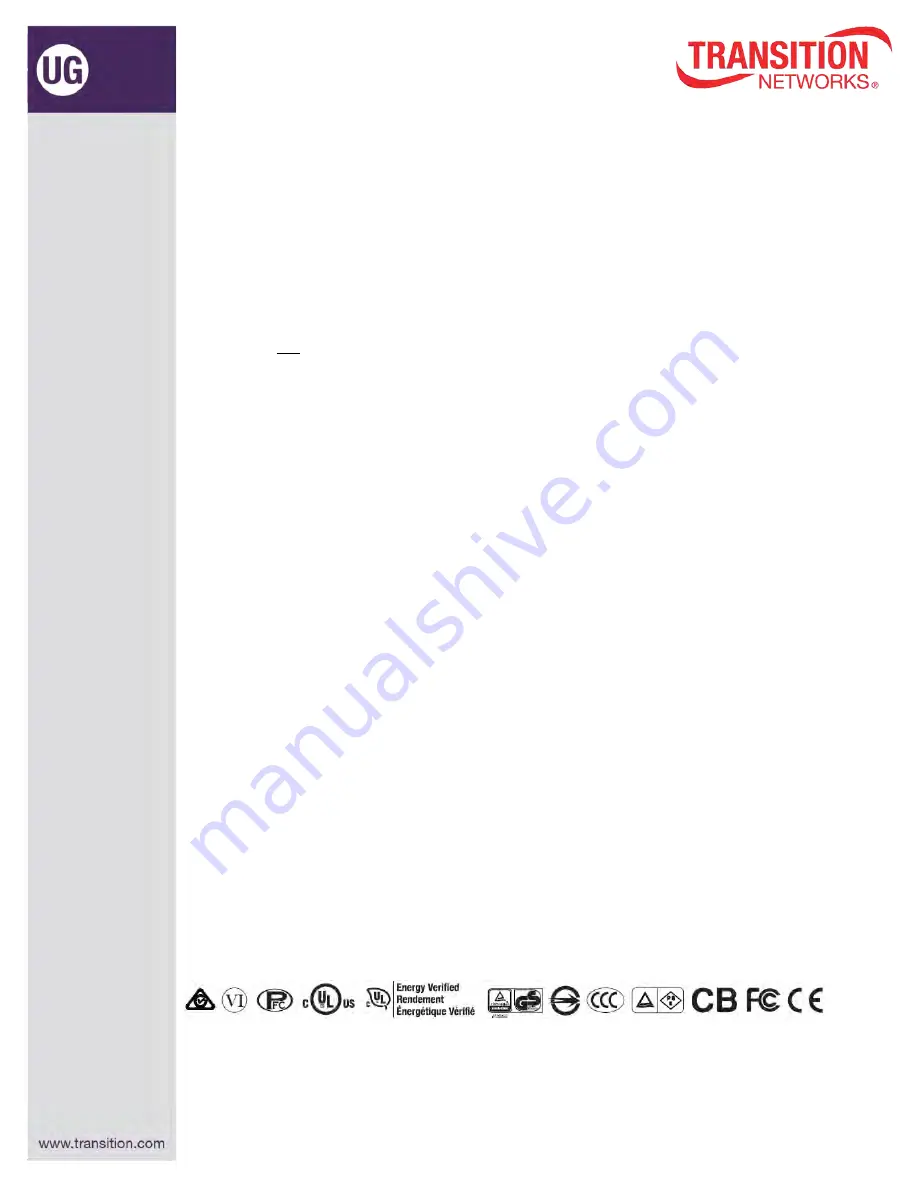 Transition Networks E02PD4052-111 User Manual Download Page 49