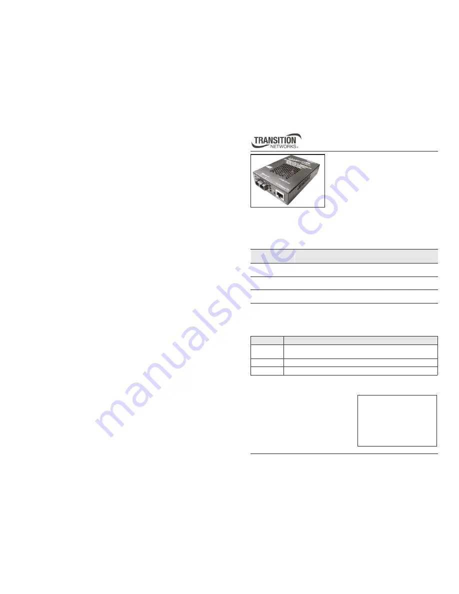 Transition Networks J/POE-CF-01(SC) User Manual Download Page 1