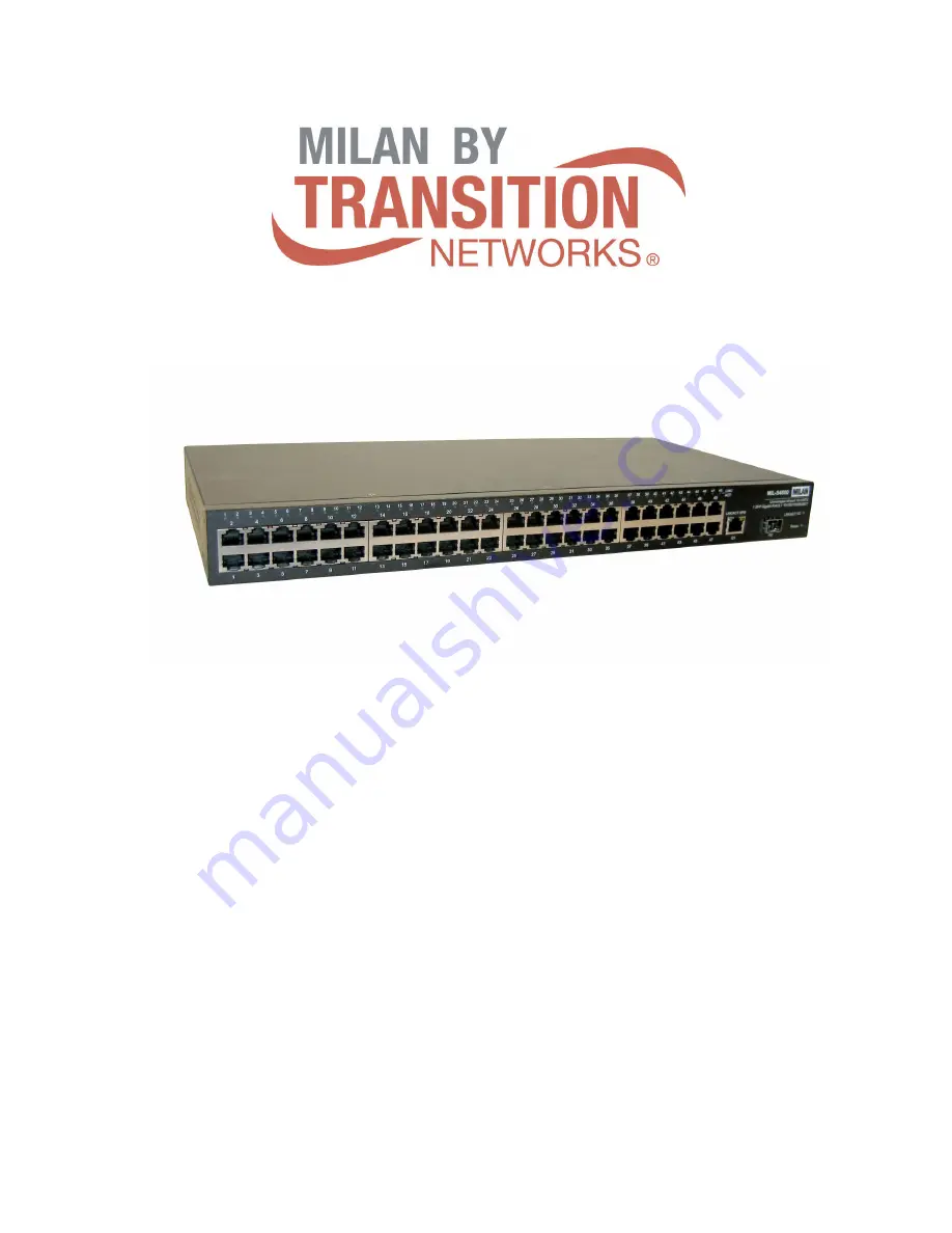 Transition Networks MIL-S4800 User Manual Download Page 1