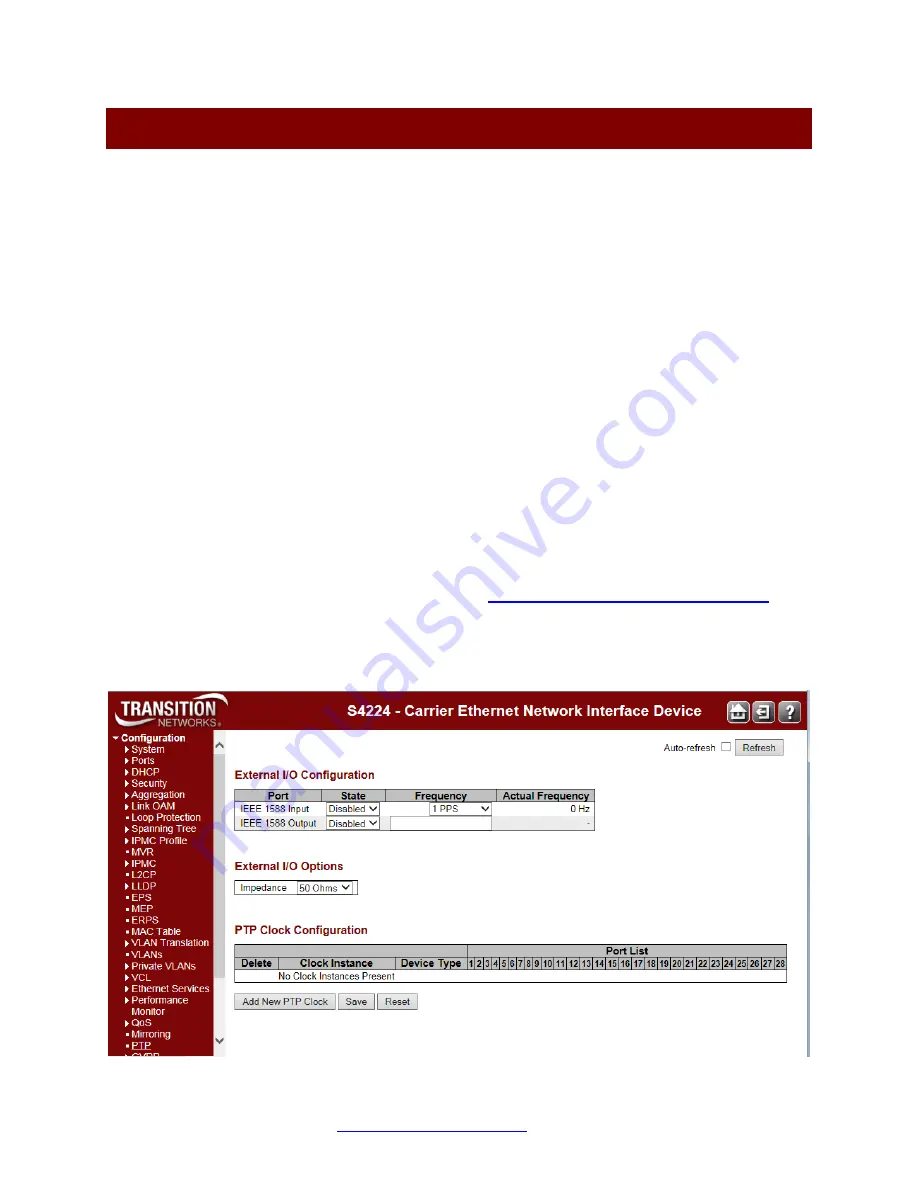 Transition Networks S4224 Web User Manual Download Page 352