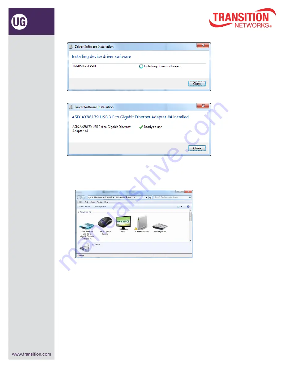 Transition Networks Scorpion-USB 3.0 TN-USB3 01 Series User Manual Download Page 11