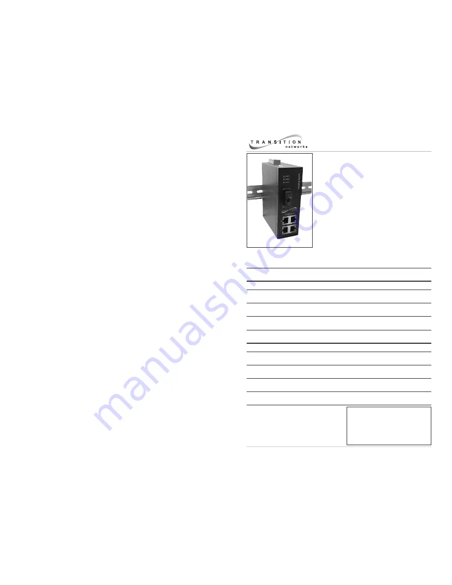 Transition Networks SISTF1011-140-LR User Manual Download Page 1