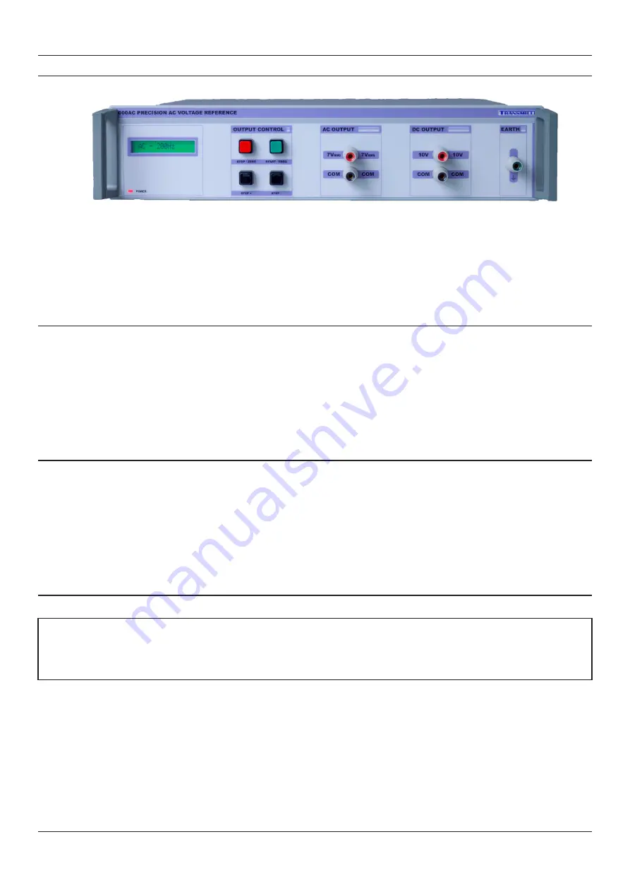 Transmille 3000AC Operation Manual Download Page 6