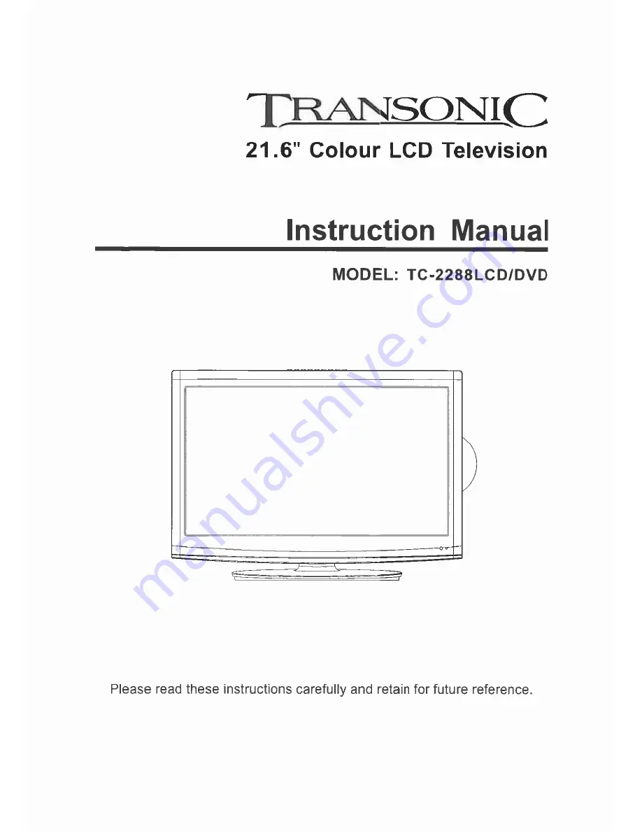 Transonic TC-2288LCD/DVD Скачать руководство пользователя страница 1