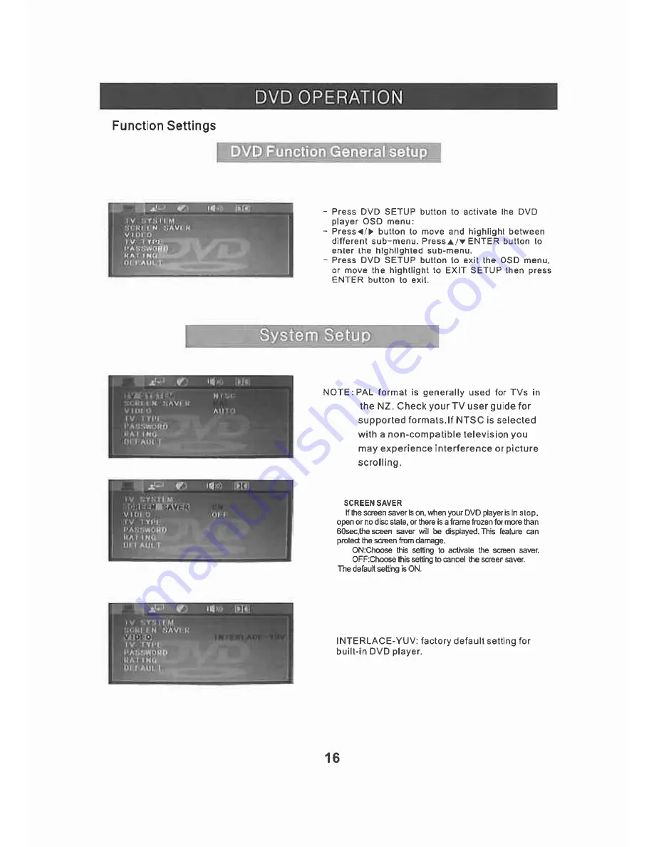 Transonic TC-2288LCD/DVD Instruction Manual Download Page 17