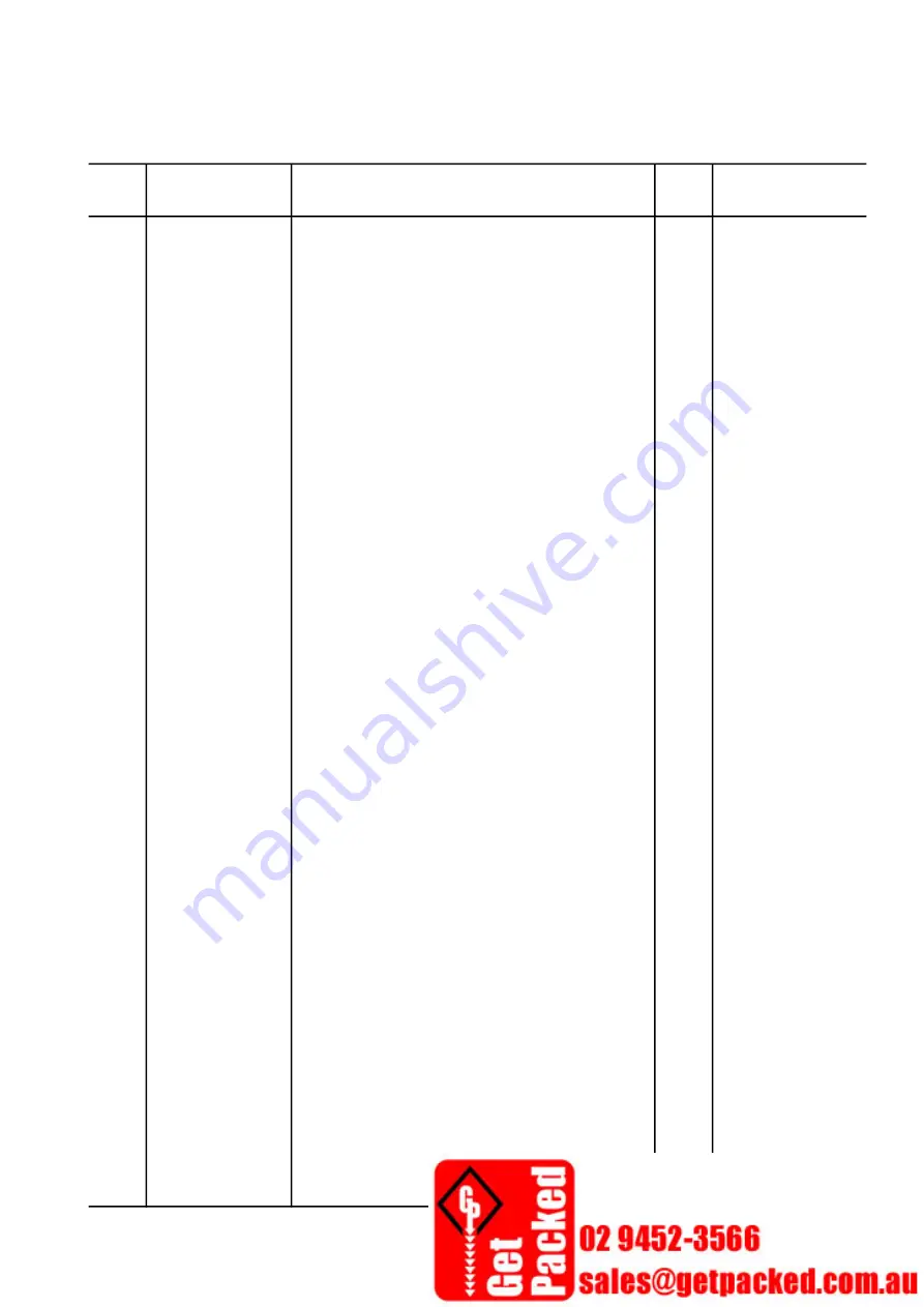 Transpak MINI-VERTI TP-202MV Operation, Safety & Spare Parts Manual Download Page 63