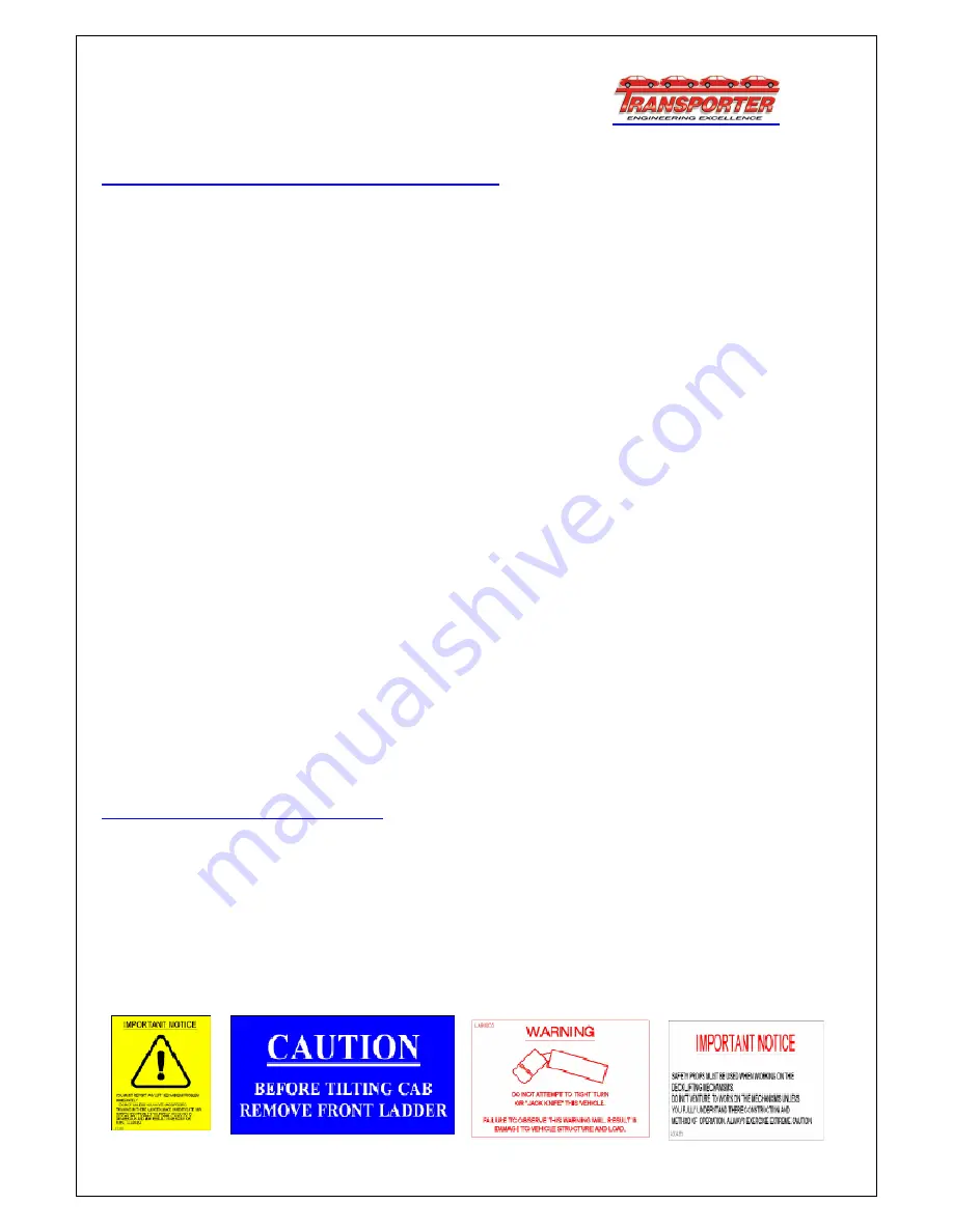 Transporter PLUS 11 MK 2 Driver Manual Download Page 3