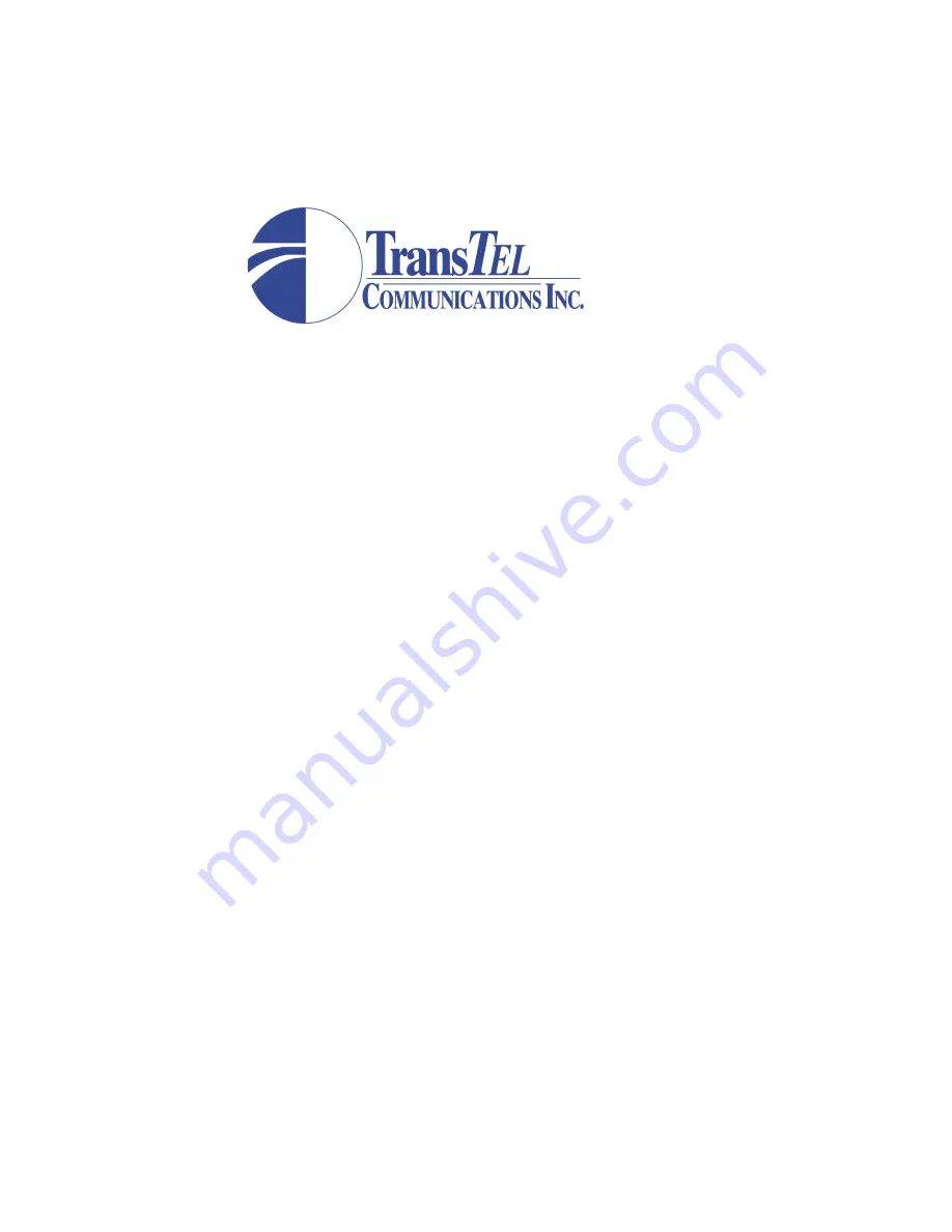 TransTel Communications TDS 600 Series User Manual Download Page 1