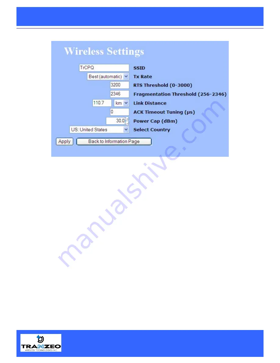 Tranzeo TR-CPQ Quick Start Manual Download Page 11