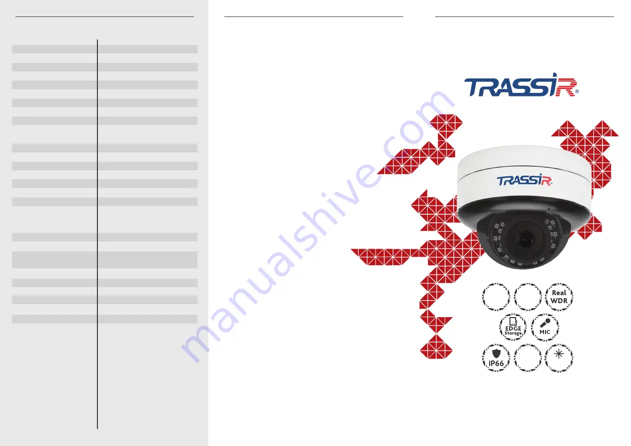 TRASSIR TR-D3121IR2 Скачать руководство пользователя страница 1