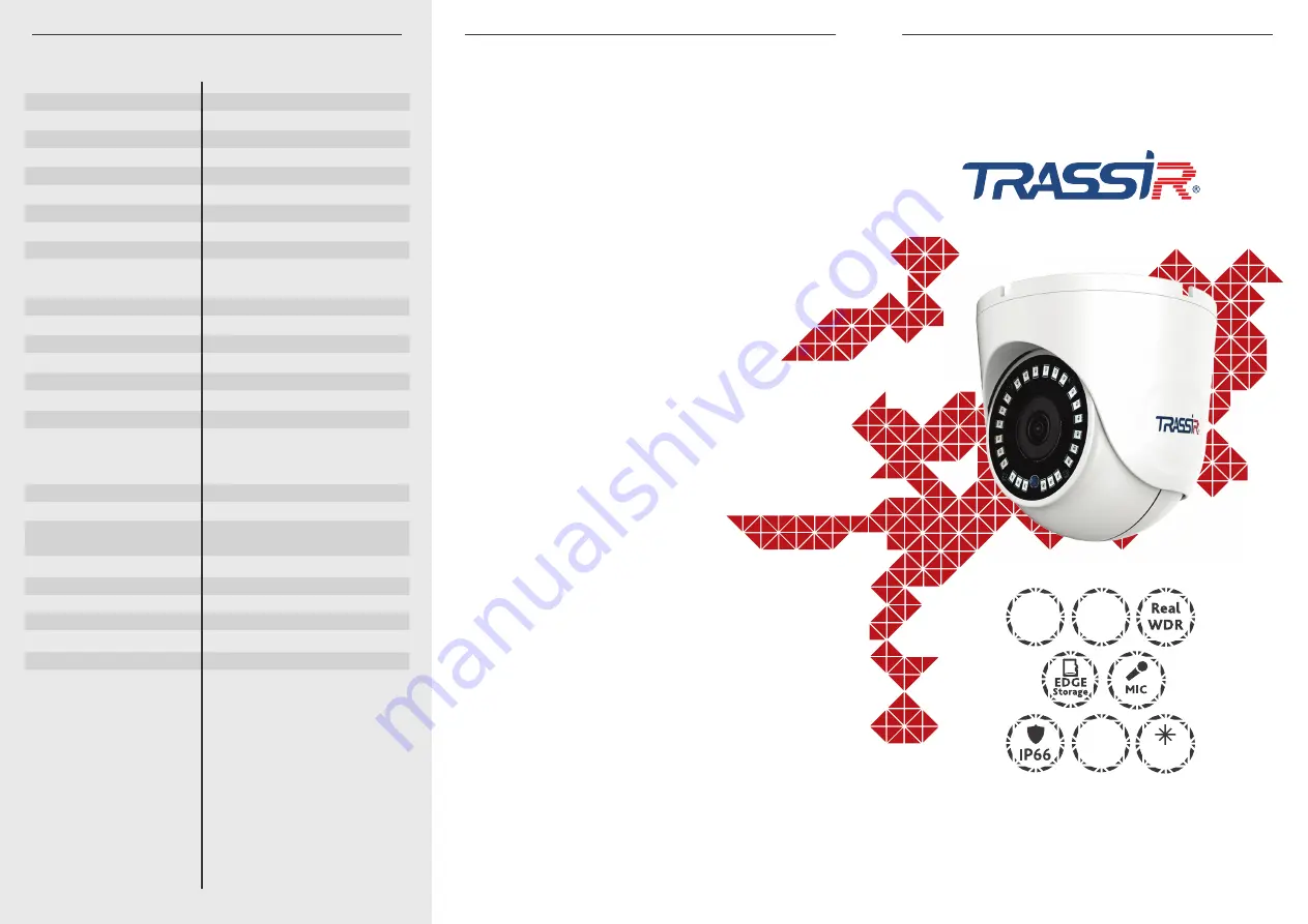 TRASSIR TR-D8121IR2 Скачать руководство пользователя страница 1