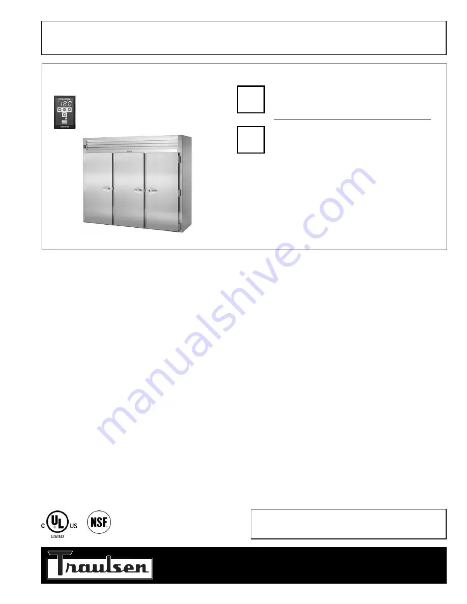 Traulsen AIH132LP-FHS Скачать руководство пользователя страница 1